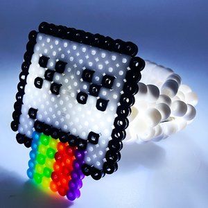 LASR Silly Emoticon Light Up Pendant Rave Kandi Bracelet